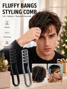 Fluffy Bangs & Root Lift Comb, Lightweight Volumizing Texturizing Tool For Men,Women,Teens, Portable Grooming For Daily,Salon,Travel, Creates Natural Fluffy Styles, Great Xmas,Valentine's Gift - Multicolor - View 2