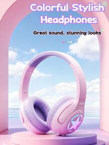 Authentic Acer OHR831 Bluetooth Over-Ear Headphones, RGB Starlight Lighting Effect, HiFi Surround Stereo Sound, Soft Breathable Thick Ear Pads, Adjustable Headband, Foldable Portable Design, Multi-Function Buttons, Macaron Color, Type-C Fast Charging - View 2