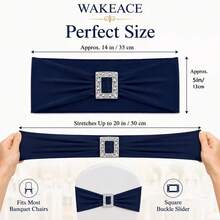 10PCS Elastic Chair Bands, Suitable For Bow And Ribbon Decoration, Stretch And Tie Without Tools, Equipped With Square Buckle Slider, Wrinkle-Resistant Spandex Material, Suitable For Wedding, Party, Banquet And Event Decoration - Multicolor - View 12