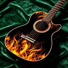 1pc DIY Cuttable Guitar Ukulele Sticker, Waterproof, Scratch-Resistant, Wear-Resistant, No Residue, Aesthetic Instrument Body Film, Guitar Ukulele Musical Instrument Modification Decoration Sticker - Multicolor - View 1