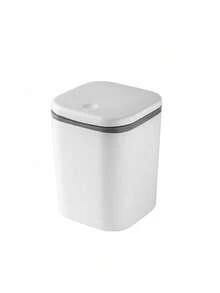1pc Mini Trash Can With Lid, Small Desktop Waste Bin, Plastic Desktop Waste Basket, Twist Lid Design To Prevent Odor Leakage, Suitable For Storing Fruit Peels And Paper Scraps, Keeps Desktop Tidy, Applicable For Bathroom, Home Office Desktop Decoration, Coffee Table, Office, Living Room, Study And Other Places - A - View 11