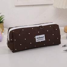 1 Buah Tas Alat Tulis Motif Polkadot Gaya Korea, Kotak Pensil Polos Motif Polkadot Sederhana, Tas Alat Tulis Praktis untuk Pelajar, Cocok untuk Kantor dan Belajar, Tempat Penyimpanan Pensil dan Pulpen - beraneka warna - View 12