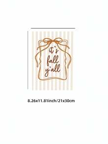 1pc Frameless Minimalist Fall Wall Art Dorm Gift - Multi-color - View 13