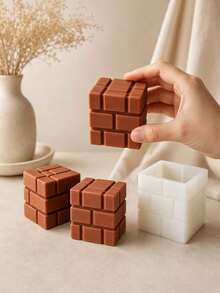Home Silicone Mold, Square Cube Shaped Handmade Aromatherapy Candle/Resin Drip Mold, Suitable For Desktop Decor, Home Decoration, Reusable, Perfect Handmade Holiday Gift - Square Mold - View 6