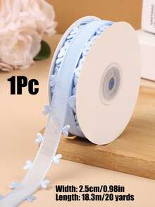20mm High Quality Heart-Shaped Tulle Ribbon, Mixed Colors, Polyester Material, Suitable For Bows, Hair Accessories, Floral Arrangements And Gift Wrapping, Perfect For Christmas, Wedding, Thanksgiving And Valentine's Day Decorations - Double-sided Heart - View 10
