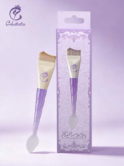 INYUSUN 1pc Flat Top Foundation Brush, Soft Synthetic Fiber Bristles, For Liquid & Cream Foundation, Professional Face Makeup Tool
