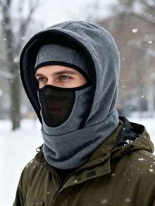 1pc Outdoor Warm Hat Scarf Integrated Cycling Face Mask Winter Sports Skiing Headwear Cold Protection - Multicolor - View 4