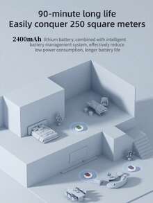 Smart Robot Vacuum Cleaner, Automatic Self-Cleaning Sweep And Mop All-In-One Home Cleaning Machine, Large Water Tank, 300ml Large Dust Bin, Child Lock Function, Fast Charging, Intelligent Noise Reduction - Smart Ultra-thin Robot Vacuum - View 8