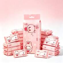 1/2/4/8/16 Packs Of Cute Mini Portable Wipes, Convenient For Cleaning Everyday Dirt, Ideal For Travel, Office, Kitchen, And Bathroom Use - Multi-color - View 7