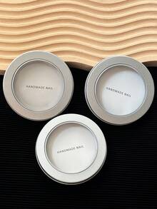 1PC/3PCS Exquisite Round Press On Nail Storage Display Box With Clear Window And Metal Iron Case, For Salon, Handmade Nails, Gift Packaging, And Travel - Silver - View 3