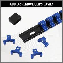 9PCS Socket Rail Storage Holder Organizer Tray Set 1/2" 3/8" 1/4" Wall Mount ABS - A - View 4