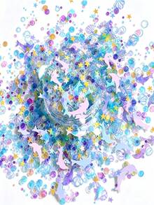 5g Bag Ocean Dolphin Nail Glitter Iridescent Shell Star Mixed Sequins Summer Ocean Style DIY Nail Decor Stickers - Multicolor - View 4