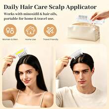 New Minoxidil Scalp Applicator Essential Oil Comb Massage Liquid Dispensing Crystal Guide Comb Tool - 1pc-clear Comb - View 6