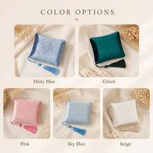 Personalized Velvet Jewelry Box, Custom Wedding Ring Box Bearer Pillow With Tassel, Engagement Gift, Birthday Gift - Multicolor - View 12