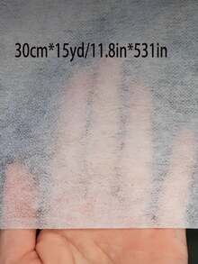 1捲 12英吋*5碼 縫紉與拼布用黏合襯布,不織布黏合抓毛布,單面背膠泡棉塑形襯布,白色,適用於DIY手提包與家居裝飾 - 多色 - 查看 14