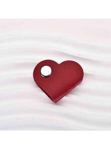 1pc Customized Gold Foil Leather Heart-Shaped Cable Winder, Multi-Color Earphone And Data Cable Storage Organizer - Multicolor - View 7