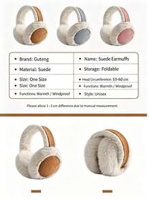 1PC/6PCSFashion Ladies Fuzzy Faux‑Fur Ear Warmers, Dual‑Color Splice Plush Earmuffs, Thick Soft Thermal Ear Protection, Lightweight Portable Cold‑Resistant Ear Covers, Winter Ear Accessory For Shopping, Walking And Outdoor Activities - Multicolor - View 8