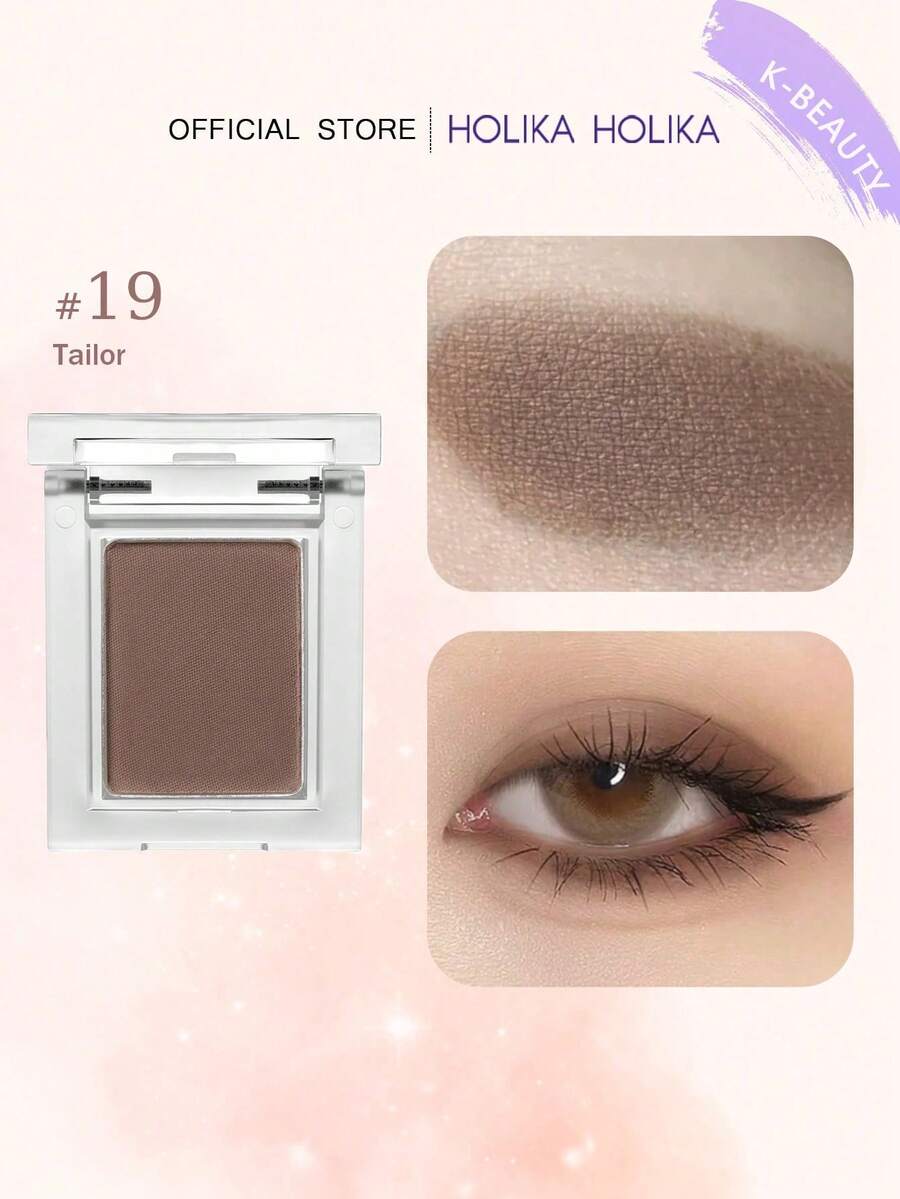 HOLIKA HOLIKA My Favorite Piece Shadow 19 Tailor Color,輕量混和,光滑壓紋,持久顯色,口袋尺寸,便攜式彩妝,旅行裝,K-Beauty,韓系彩妝,禮物,1.8g/0.06oz - 19 Tailor - 查看 1