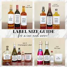 Custom Wedding Wine Bottle Labels, For Bridal Showers, Engagement Parties.Custom Champagne Spirit Labels. Personalized Anniversary Photo Wine Labels. - Multi-color - Wine Bottle Stickers - View 6