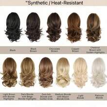 European And American Style Long Curly Wavy Clip-In Ponytail, Voluminous Natural Synthetic Hair Extension, Fashionable Elegant Hair Clip Accessory For Women, Casual Hair Clip, Synthetic Fiber - Multicolor - View 5