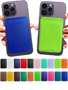 Phone Back Adhesive Card Slot, Universal Phone Card Holder, With Adhesive Seal, Suitable For Multiple Phone Models, Can Hold Access Cards, Credit Cards - Multicolor - View 1