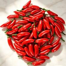 30pcs Red Mini Artificial Chili Peppers, Realistic Fake Vegetable Decor, Rustic Style Decorative Accessories, Suitable For Home Interior, Kitchen Cabinet Display, Fruit Basket Filler And Farmhouse Scene Arrangement - Multicolor - View 6