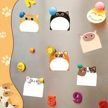 240 Sheets (20 Sheets*12 Books) Cute Cat, Dog And Other Animal Pattern Shaped Sticky Notes, DIY Scrapbook Decoration, Writable Self-Adhesive Reusable Memo Paper; Super Sticky; Office, Home, School, Meeting Memo Sticky Notes - 240 Sheets / 12 Packs - View 2