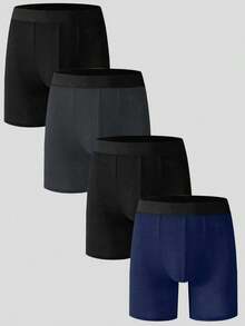 9pcs/Set Celana Dalam Boxer Pria Motif Huruf dengan Karet Pinggang Elastis, Nyaman, Kasual untuk Sehari-hari - MultiWarna - View 20