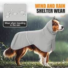 反光防水狗狗雨披 便攜可折疊寵物雨衣 附收納袋 中大型犬適用 - 彩色 - 查看 12