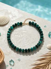 Collar de cuentas de resina multicolor estilo boho para mujer, joyería de verano para playa y vacaciones - Multicolor - Ver 3