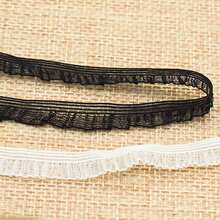 1cm Sheer Ruffled Lace Trim 10M Polyester Sewing DIY Ribbon - Translucent Pleated Ribbon - View 4