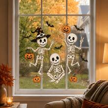 1 buah/Set Stiker Jendela Statis Halloween Tengkorak Lucu yang Dapat Dilepas, Stiker Jendela Jack O' Lantern, Kelelawar, Jaring Laba-laba, Stiker Kaca Halloween Menyeramkan untuk Dekorasi Rumah, Dapur, dan Pesta - Berbagai gaya - View 5