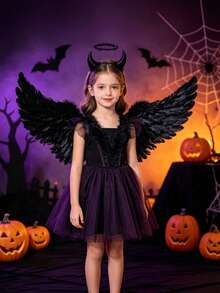 1pc White Fairy Wings With Faux Feathers, Proposal Scene, Wedding, Party, Cosplay Costume Accessory - Multicolor - View 5