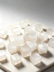 Natural Selenite Cube White Gypsum Healing Crystal Stone Reiki Meditation Chakra Energy Cleansing Home Desk Decor Mineral Specimen Gift - White - View 5