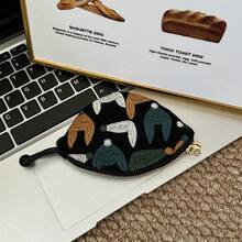 Embroidered Bluetooth Earphone Protective Case, Lipstick Makeup Bag, Travel Keychain Pouch, Coin Purse Earphone Bag, With Hanging Loop - Multicolor - View 27