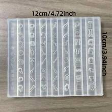 1pc Nail Art Mold Adventure Small Items Collection 3D Nail Decor Large Silicone Mold - Clear - View 8
