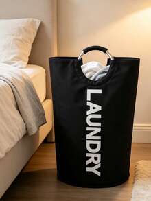 超大容量帶手柄洗衣袋，印有 LAUNDRY 圖案，多用途長方形洗衣袋，適合居家與旅行收納，便攜旅行收納袋，耐用抽繩設計，居家帆布收納袋，旅行/宿舍理想選擇，返校/畢業季必備，送給親友的必要禮物，返校季禮物 - 彩色 - 查看 9