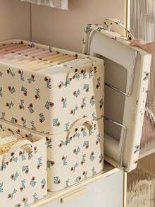 Clothes Storage Box, Household Wardrobe Drawer-Style Pants & Clothing Organizer Bin, Foldable Storage Basket - Multicolor - View 6