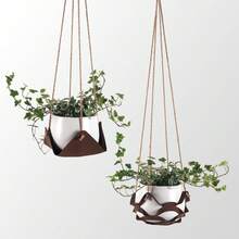 PU Leather Plant Hanger, Pack Of 1, Indoor Outdoor Home Decor Hanging Planter Holder, No Flower Pot & Plant Included - Plant Hanger - View 3