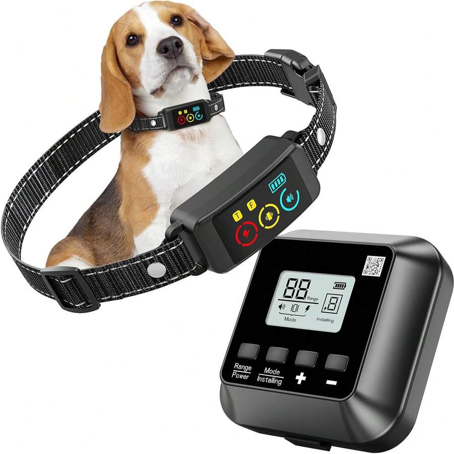 2026 Smart Dog Fence – Rechargeable, Adjustable, AI Stable Signal, 1+ Acre Coverage, Easy Setup - Black - View 1