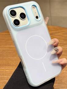 Candy Color Match Magnetic 2-In-1 Lanyard Phone Case Compatible With IPhone 18 Pro Max 18 Pro 17 Pro Max 17 Pro 17 16 Pro Max 16 Pro 16 15 Pro Max 15 Pro 15 14 Pro Max 14 Pro 14 13 Pro Max 13 Pro 13 Soft Silicone Wireless Charge Cover Removable Phone Protective Cover - Blue - View 2