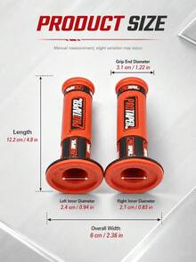 2pcs Universal Motorcycle Handlebar Grips, Suitable For ATV, Dirt Bike Protaper And ProTapered Modification, Non-Slip Throttle Sleeve, Compatible With Kawasaki, Suzuki, EXC SX YZF CRF, Motorcycle Handlebar Grips, Motorcycle Handlebars - A - View 6