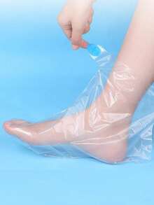 Plastic Foot Mask Socks, Moisturizing Foot Care Covers, Soft Transparent Foot Care Wraps, Suitable For Body Lotion, Overnight Hydration, Travel, Kitchen, Bathroom And Home Use - Multicolor - View 7