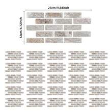 25pcs Simulated Crystal 2D Textured Tile Wall Stickers, Self-Adhesive Kitchen Stove Anti-Oil Stickers, Bathroom Waterproof Stain-Resistant Renovation Stickers, Dining Room Wall Decor Stickers - SPT-1154 - View 8