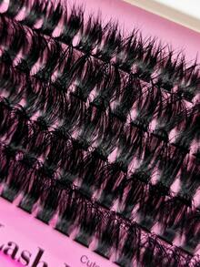 Hinarin 310片仙女髮尖端假睫毛簇 DD捲度 12-20mm 60D+80D 濃密漫畫風尖端睫毛簇 豐盈簇裝睫毛接片 單簇DIY睫毛簇 - D - 查看 4