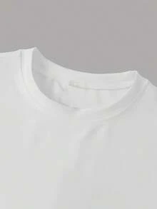 Women's T-Shirt With Artistic Floral Print And Faith Phrase, Oil Painting Style, Short Sleeve, Round Neck, Casual Fashionable Youth Top, Soft - 白色 - 查看 4