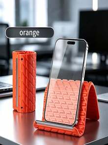 1pc High-Quality Soft Silicone Phone Stand, Foldable Non-Slip Desktop Base, Multi-Functional Design, Perfect For Phones, Tablets And Laptops, Batch Difference, Color Slightly Different - Multicolor - View 2