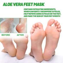 EELHOE 5pcs Moisturizing Hydrating Skin-Softening Firming Foot Mask Patches For Exfoliating Foot Skin, Aloe Vera Foot Mask - View 6