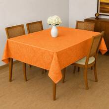 Durable And Elegant Rectangular Jacquard Fabric Tablecloth 4/6/8 Seater Luxury Promotion - 紅陶 - 查看 1