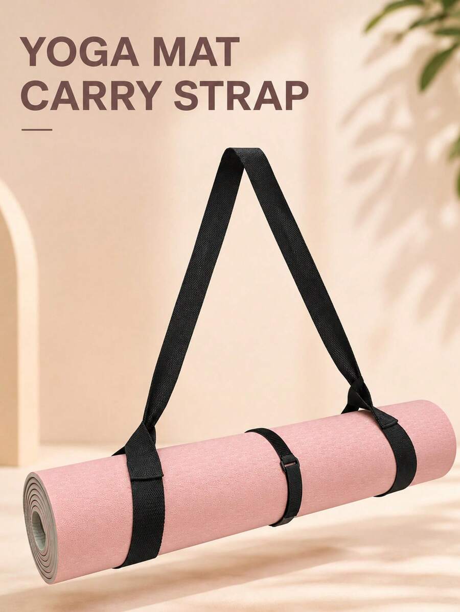 Adjustable Yoga Mat Strap, Easy-To-Use Woven Yoga Mat Storage Band, Lightweight Fitness Strap, Washable Sports & Fitness Accessory, Suitable For Gym, Home Workout, Pilates And Travel Use - Multicolor - View 1